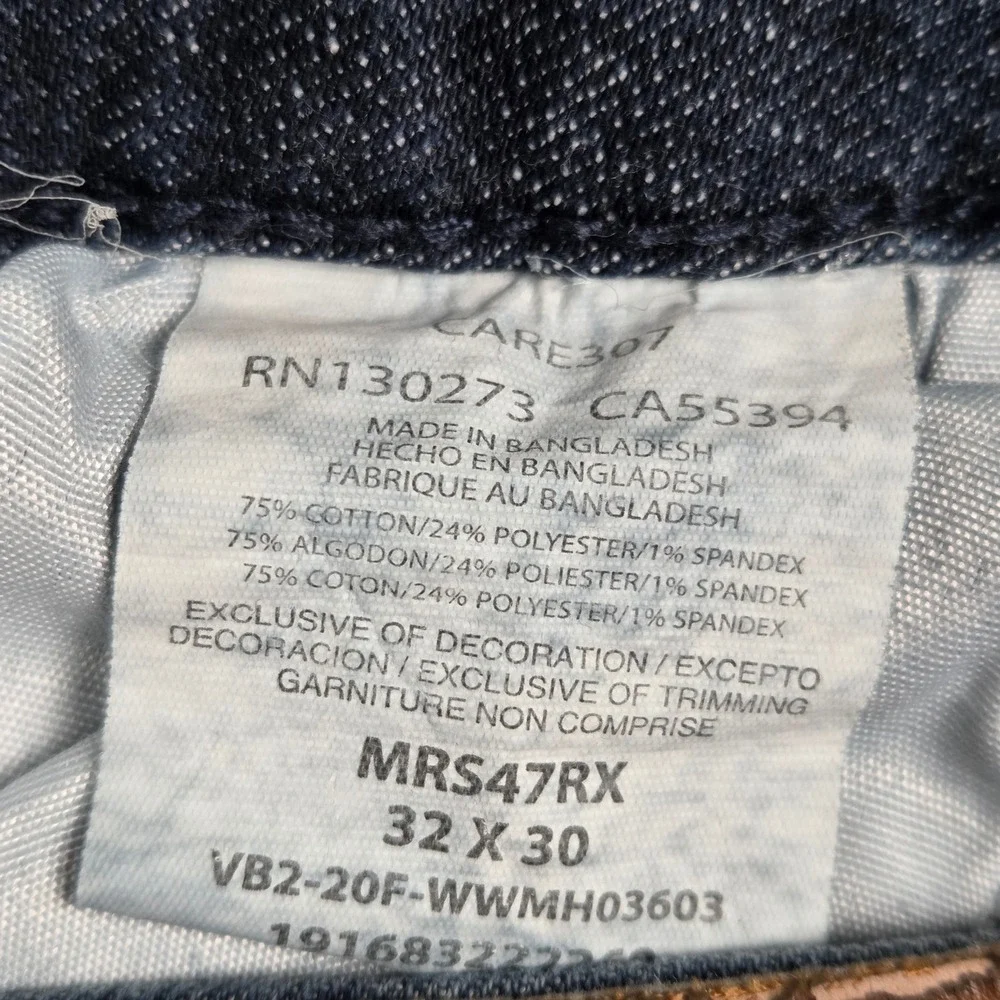 Wrangler Rock 47‎ Mens Slim Straight Medium Wash Jeans Blue MRS47RX 32x30